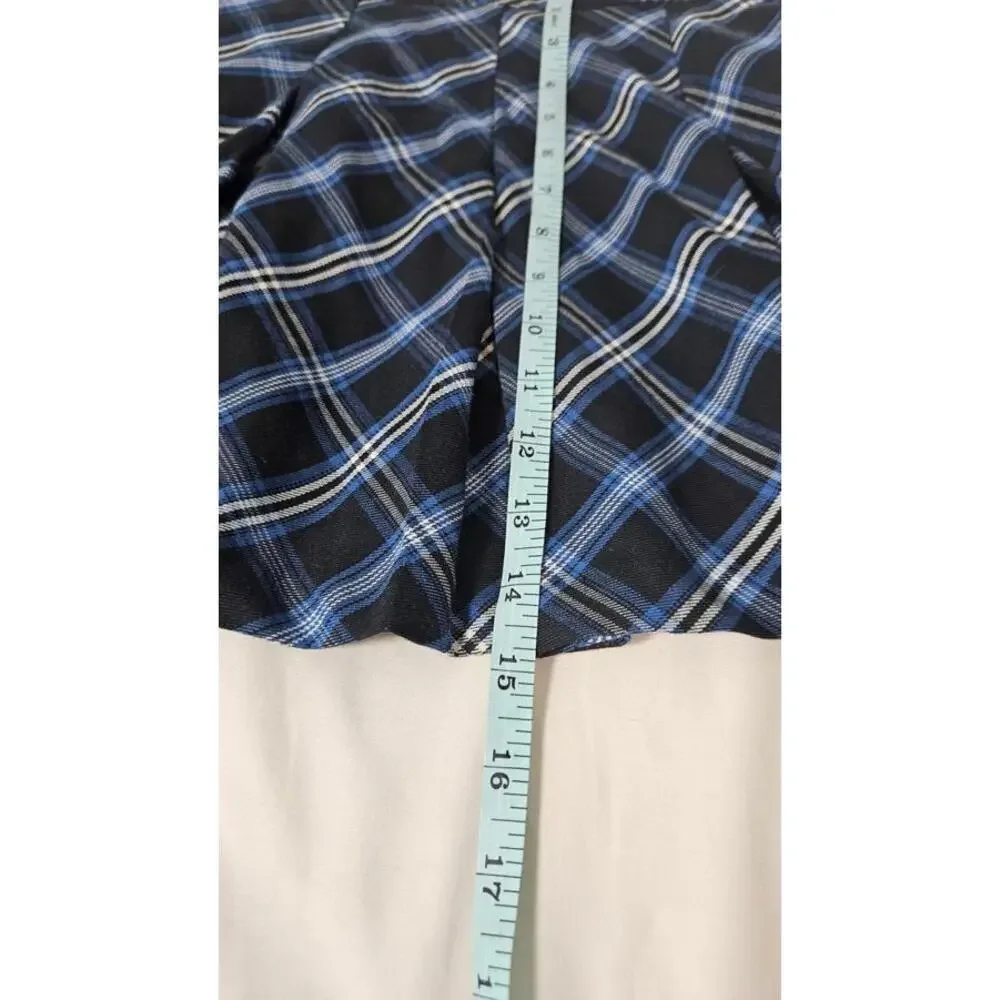 H&M DIVIDED Women's Plaid Pleated Mini‎ Skirt Size 10